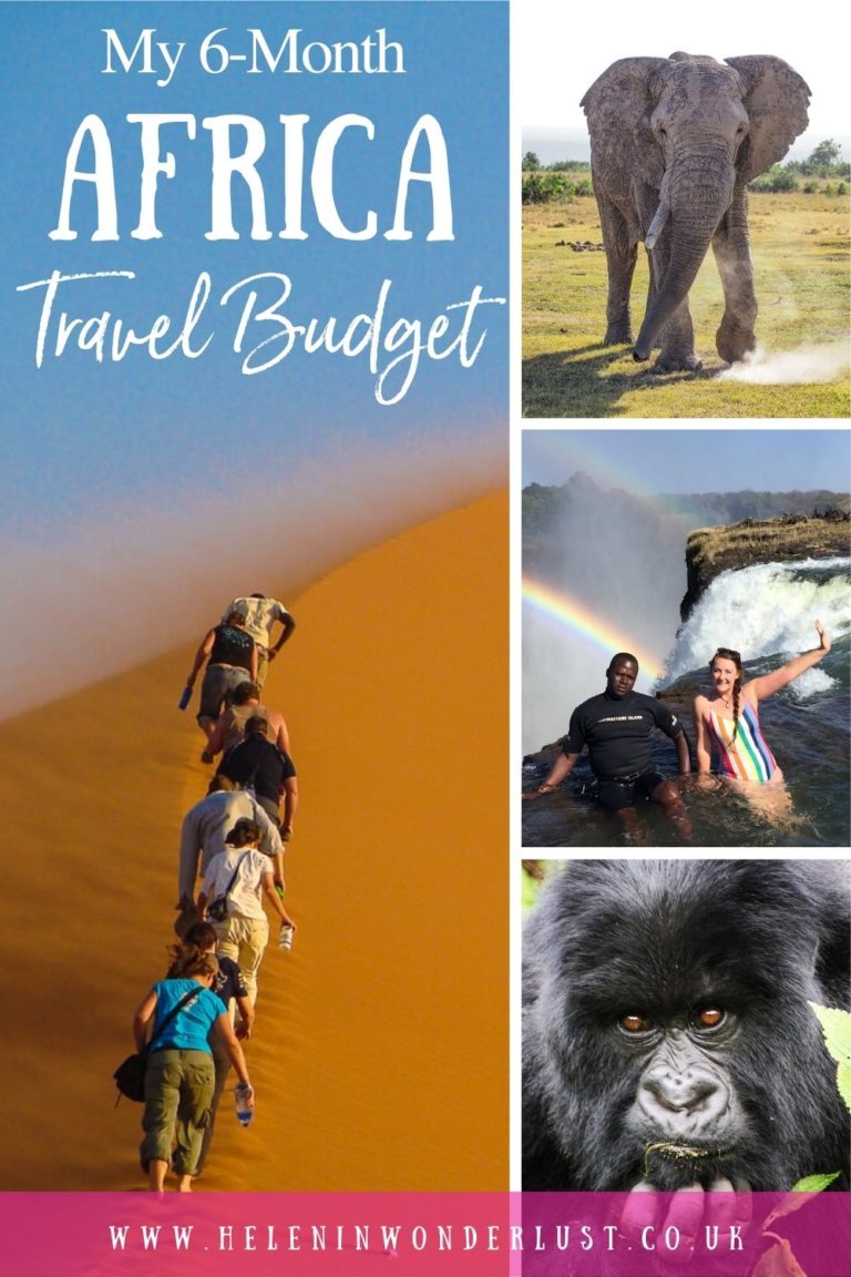 6 months africa travel budget