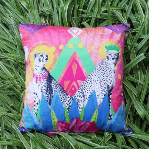 Festive Cheetah Cushion